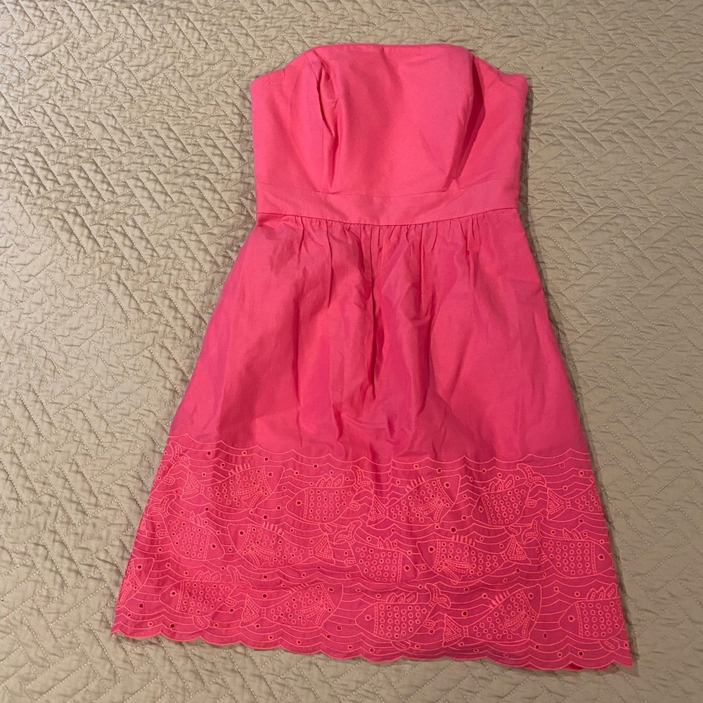VINEYARD VINES NWT strapless hot pink dress